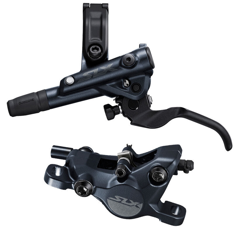 Shimano, SLX BL/BR-M7100, MTB Hydraulic Disc Brake, Front, Post mount, Disc: Not included, 425g, Black, Set