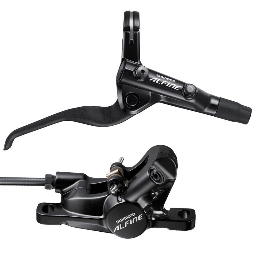 DISC BRAKE ASSEMBLED SET/J-KIT, ALFINE, BL-S7000(L), BR-S7000(F), BLACK, RESIN PAD(W/O FIN), 1000MM(SM-BH59-SS BLACK)